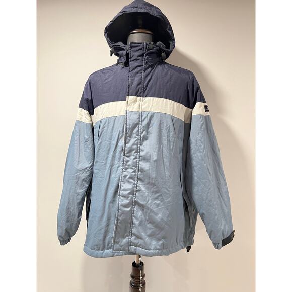 NWT Old Navy Winter Coat / Jacket w Hood Snow Blast Blue & White Size XL JL - Picture 1 of 16